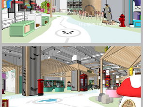 精品儿童游乐园商场超市SU模型设计素材 家居空间模型大全 18879917
